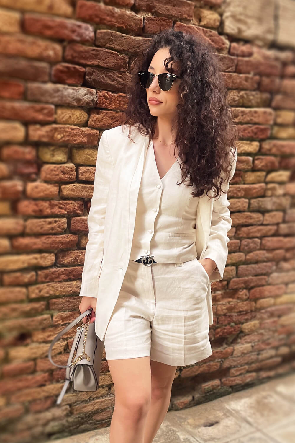 Costum de vară din in 100%